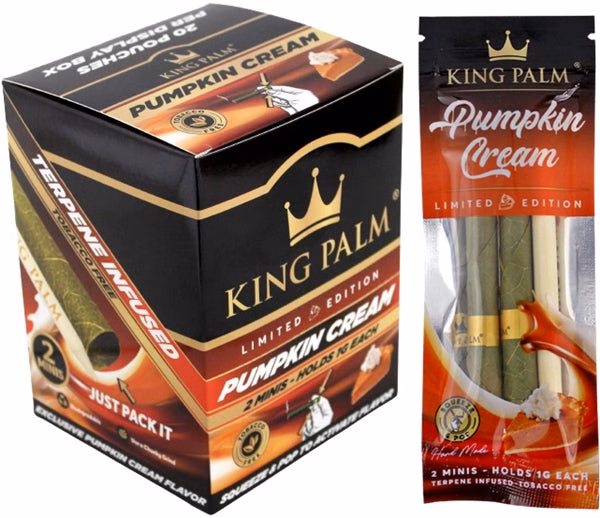 King Palm Mini Rolls - Pumpkin Cream 20pk
