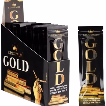 King Palm - Mini 24k Gold Wrapped Blunt Cones – Vanilla Creme 15pk