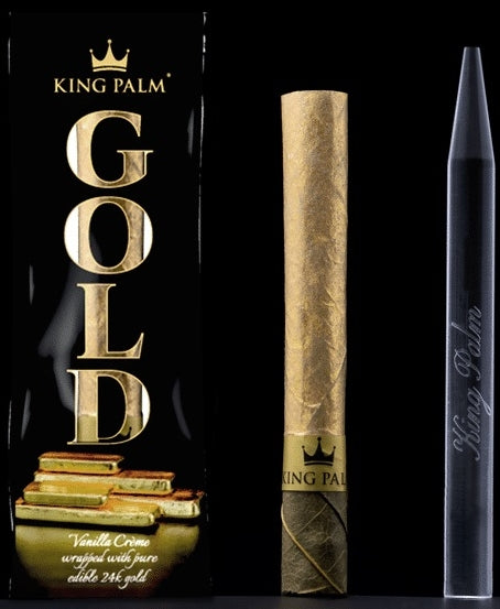 King Palm - Mini 24k Gold Wrapped Blunt Cones – Vanilla Creme 15pk