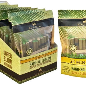King Palm 25 Mini Rolls With Boveda Pouch 8pk