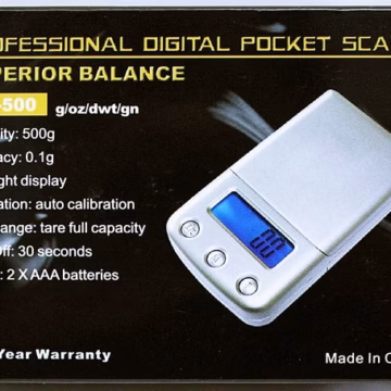Superior Balance 500G x 0.1G Pocket Scale LH-500