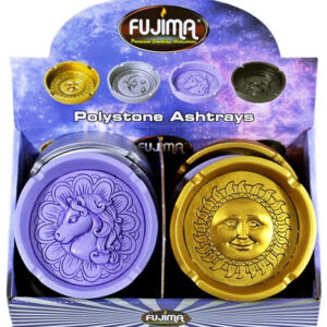 Mix Design Round Polystone Ashtrays 8pk