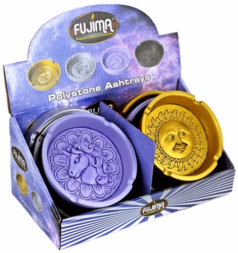 Mix Design Round Polystone Ashtrays 8pk