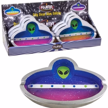 Fujima Polyresin Alien Ashtrays 6pk LT174