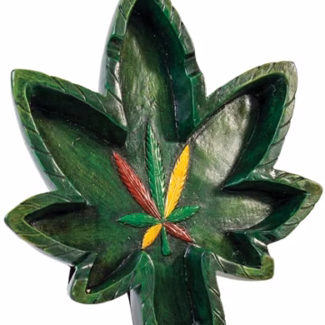 Poly Resin Ashtray - Big Leaf