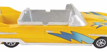 Poly Resin Ashtray - Yellow Car Convertible