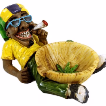 Poly Resin Ashtray - Jamaican Chill