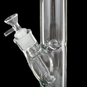 9" Glass On Glass Color Rim Straight Water Pipe