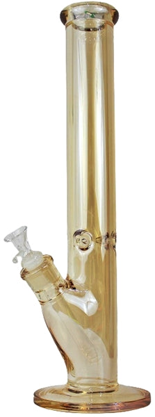 16" Glass On Glass Shiny Straight Water Pipe