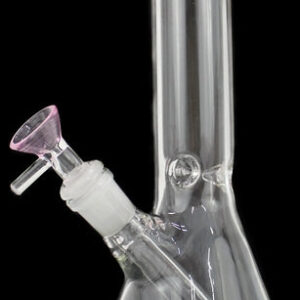 8" Color Rim Glass On Glass Beaker Water Pipe