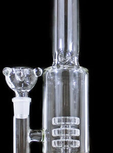 13" Triple Barrel Perk Stemless Water Pipe