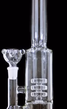 13" Triple Barrel Perk Stemless Water Pipe