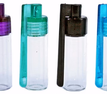 10ct Bottle And Spoon Snuff Bullet - Large Clear