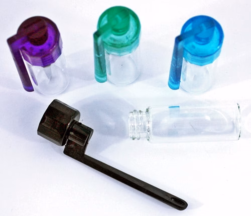 10ct Bottle And Spoon Snuff Bullet - Large Clear