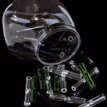 50ct Large Glass Rolling Tips With Display Jar