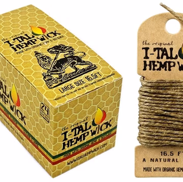 I-tal Hempwick Large 16.5ft With Holders 24pk