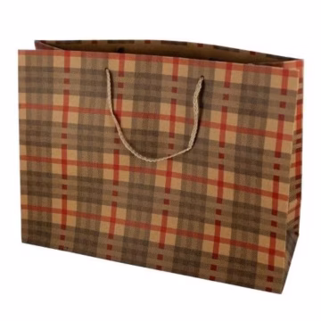 Large Plaid Paper Gift Bag 12pc Set
