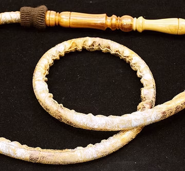 74" Large Wood Hookah Hose Vintage