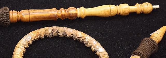 74" Large Wood Hookah Hose Vintage - Image 3