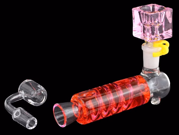 Glycerin Chiller Dual Kit - Liquid Filled Hand Pipe with Banger and Bowl