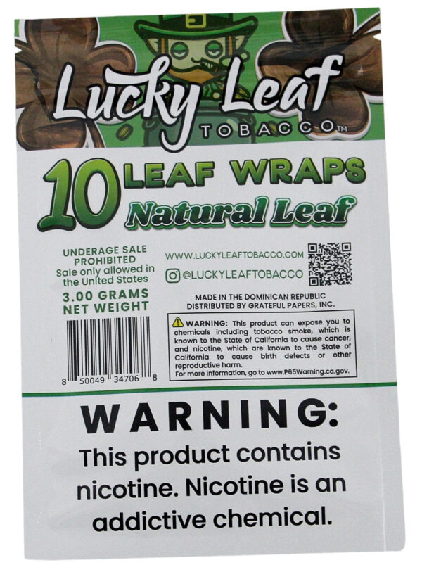 Lucky Leaf Tobacco - Natural Leaf 10pk/5ct - Image 2