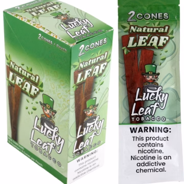 Lucky Leaf Tobacco Cones - Natural Leaf 2pk/10ct