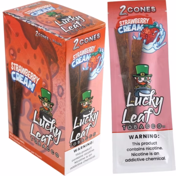 Lucky Leaf Tobacco Cones - Strawberry Cream 2pk/10ct