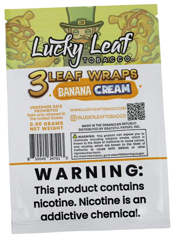 Lucky Leaf Tobacco - Banana Cream 3pk/16ct - Image 2