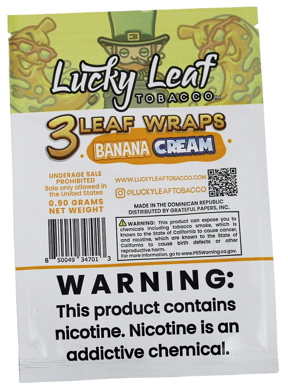 Lucky Leaf Tobacco - Banana Cream 3pk/16ct