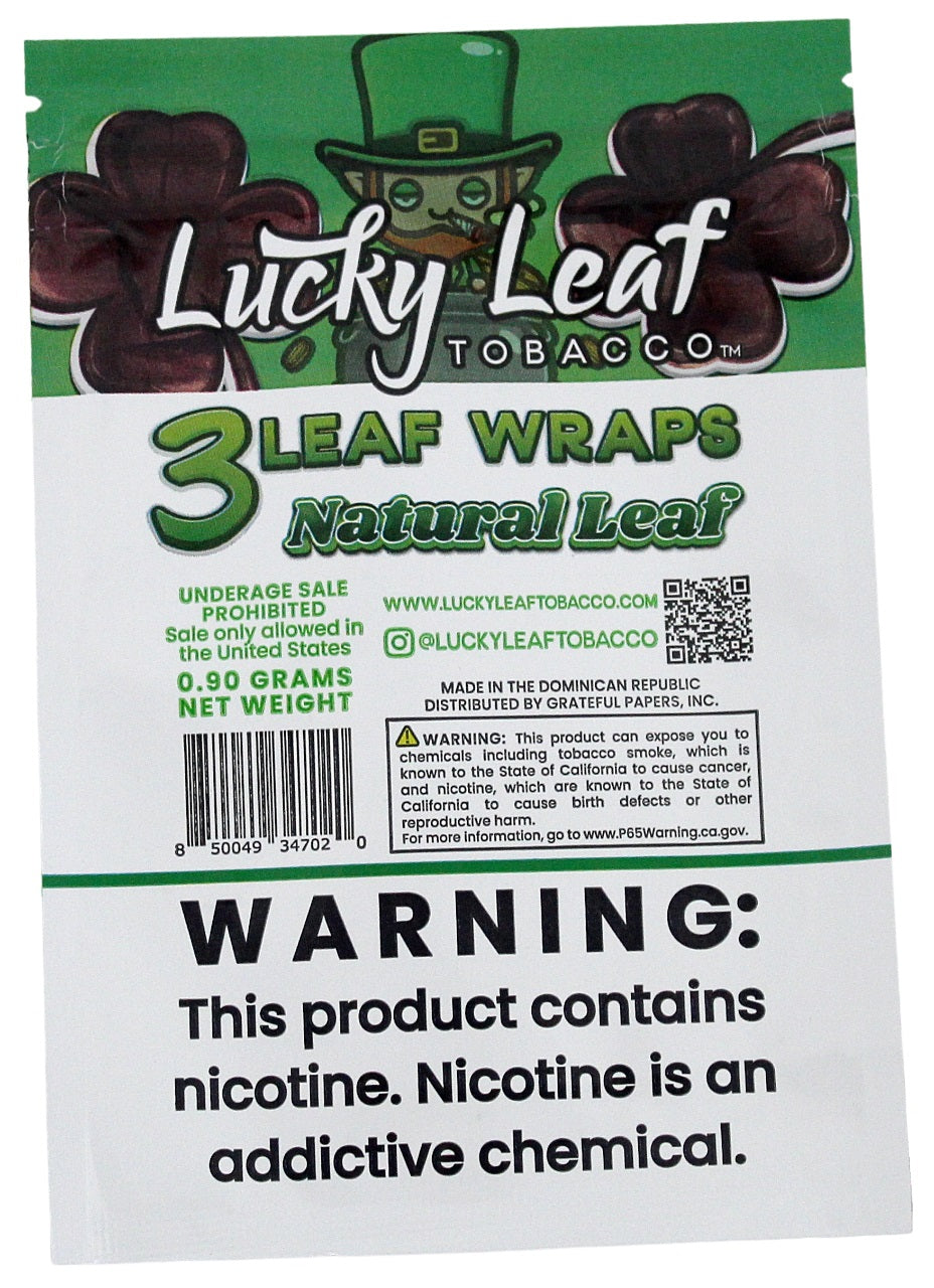 Lucky Leaf Tobacco - Natural Leaf 3pk/16ct