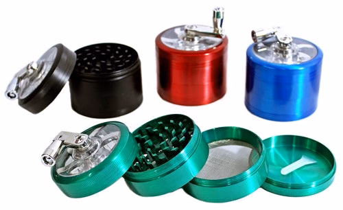 Manual Metal Tobacco Grinder 4pc - 60mm 6pk