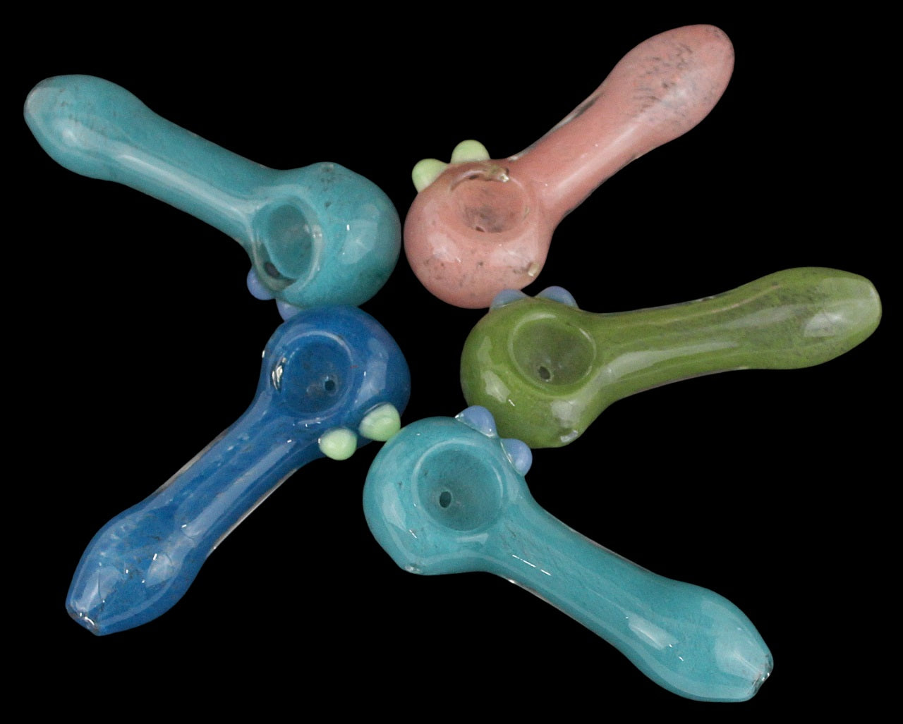 10ct 3" Color Frit Art Marble Hand Pipe