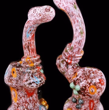 9" Mega Frit Marble Art Bubbler