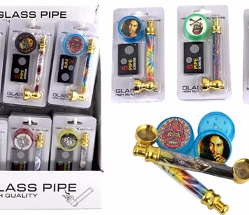 Metal Pipe with Grinder Assortment 24pk Store Display