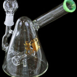9" Micro Glass Barrel Perk 14mm Cone Oil Rig