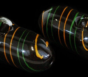 2ct 3.5" Midnight Spiral Potato Hand Pipe