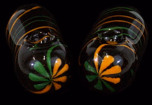 2ct 3.5" Midnight Spiral Potato Hand Pipe