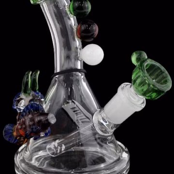 5" Monster Eye Fish Marble Beaker Water Pipe