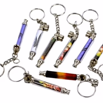 10ct Mini Metal Pipe Keychain Assortment