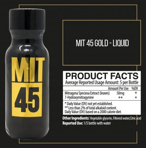 12ct MIT 45 Gold - Liquid Kratom Extract Shot