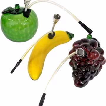 5ct Mixed Fruits and Veggies Glass Bottle Bubbler Assortment