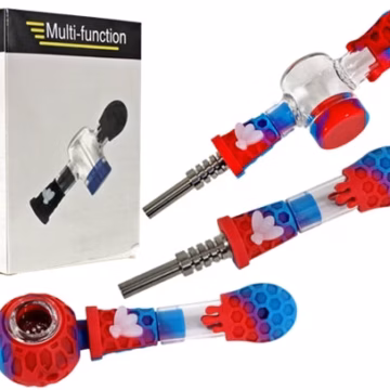 Multi-Function 3in1 Silicone Pipe Nectar Collector Kit