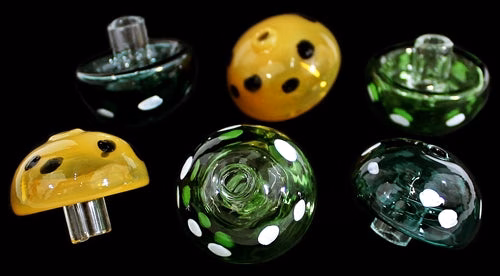 4ct Mushroom Art Airflow Carb Cap Assortment