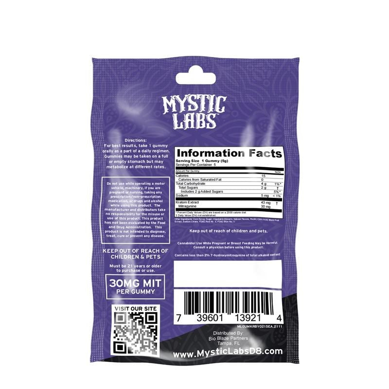 Mystic Labs Kratom Infused Gummies - 150mg - Image 2