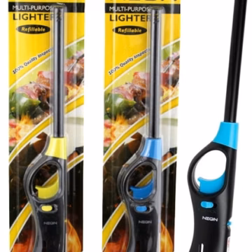12ct Neon Multi-Purpose Refillable BBQ Lighter