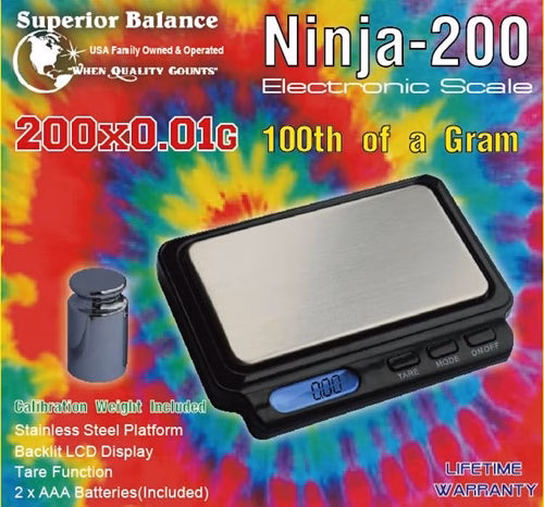 Superior Balance 200g x 0.01g Digital Stainless Steel Platform Scale Ninja-200
