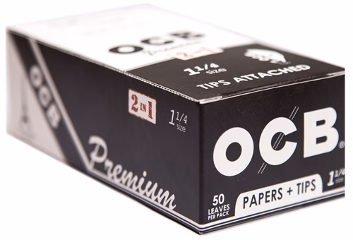 OCB Premium Rolling Paper With Tips - 1 1-4 - Image 3