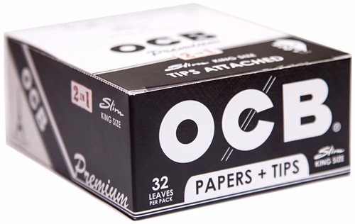 OCB Premium Rolling Paper With Tips - King Size - Image 4