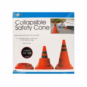 Collapsible Traffic Safety Cone With Reflective Rings