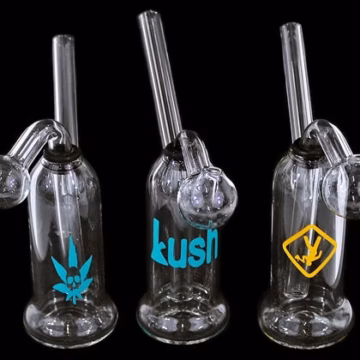 3ct 5" Oil Burner 3pc Decal Bubbler